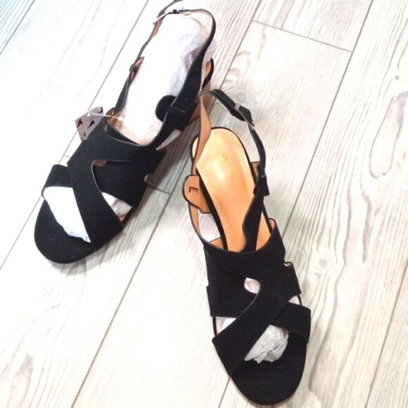 (21-3538) mysoft Women's Black Comfortable Heels Sz 11 - Picture 3 of 11